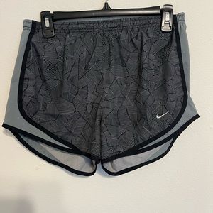 Nike Dri Fit Grey and Black Printed Running Shorts
